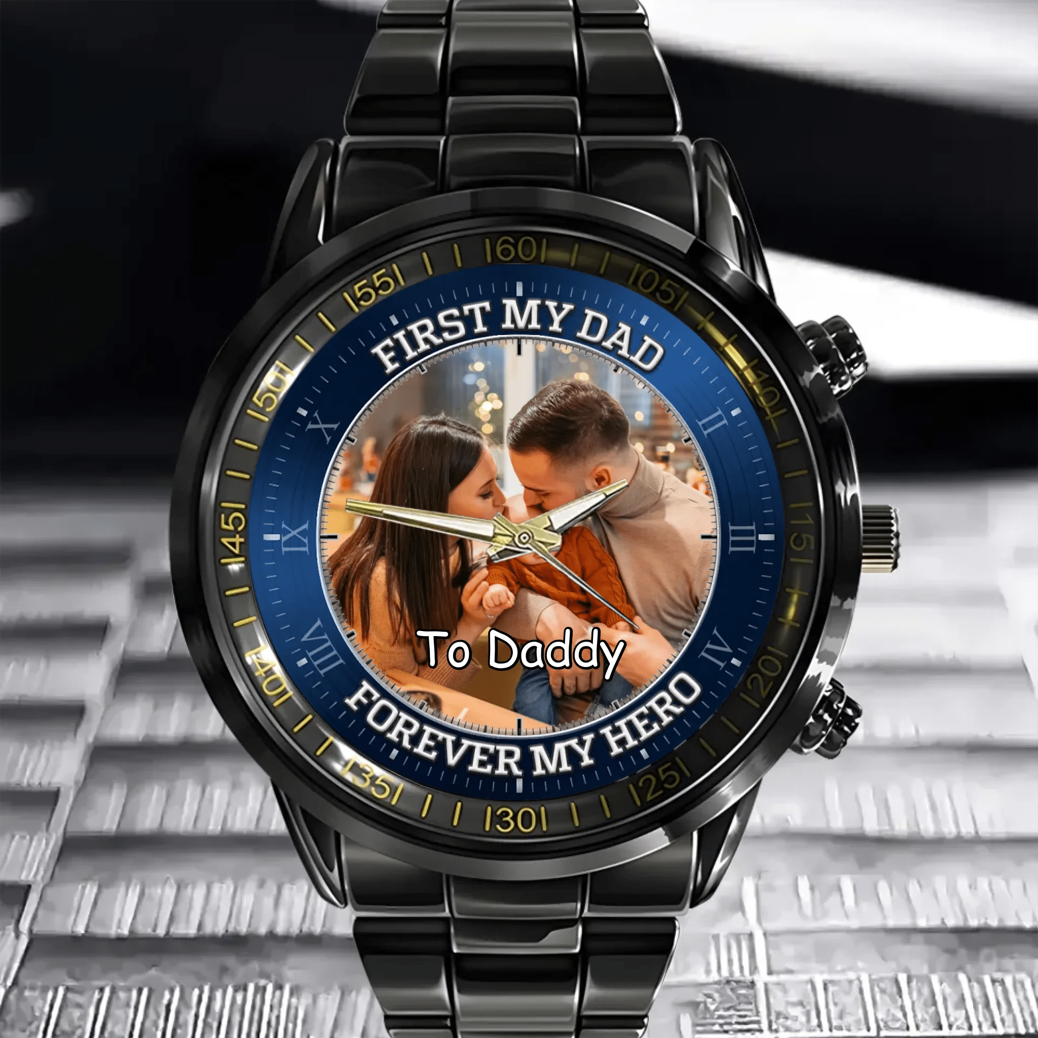 Customizable Photo Dial Decoration - Personalized Nickname - Father's Watch Gift - OLESA