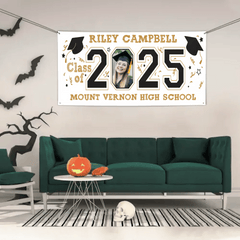 Customized 2025 Graduation Banner - Personalized Photos - Gift for Graduates - OLESA