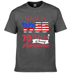 Customized American Memorial T-shirt - Personalized Year and Number American Milestone Commemorative Apparel - A Gift For Friend,Family,Patriots - OLESA