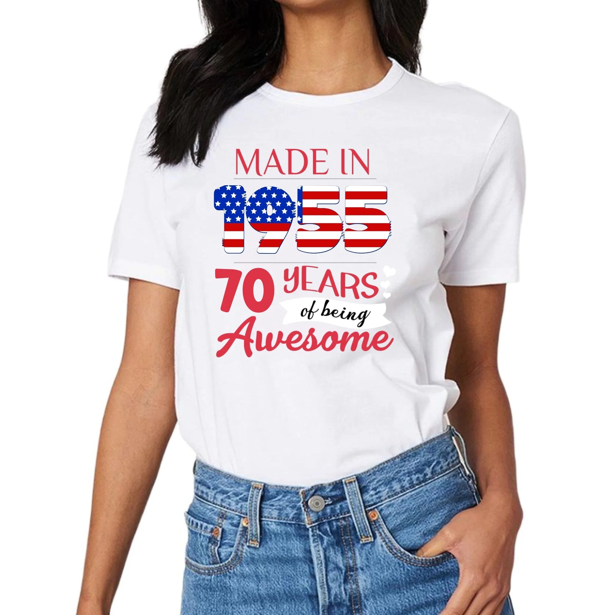 Customized American Memorial T-shirt - Personalized Year and Number American Milestone Commemorative Apparel - A Gift For Friend,Family,Patriots - OLESA
