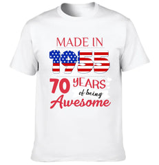 Customized American Memorial T-shirt - Personalized Year and Number American Milestone Commemorative Apparel - A Gift For Friend,Family,Patriots - OLESA
