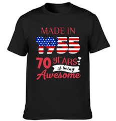 Customized American Memorial T-shirt - Personalized Year and Number American Milestone Commemorative Apparel - A Gift For Friend,Family,Patriots - OLESA