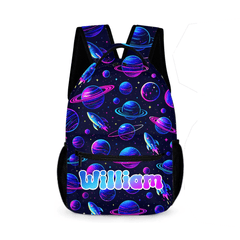Customized Backpack for Cosmic Planets - Personalized Name - School Season Gift - OLESA