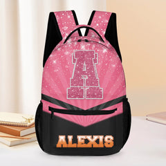 Customized Backpack - Personalized Glitter Monogrammed Name Bags for Kindergarten, Preschool and Elementary School Children - OLESA