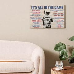 Customized Baseball Poster Wall Art - Personalized Name,Number And Gender In A Classic Colorway Baseball Themed Unframed Canvas Painting - Gift For Baseball Lovers,Baseball Players - OLESA