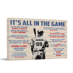 Customized Baseball Poster Wall Art - Personalized Name,Number And Gender In A Classic Colorway Baseball Themed Unframed Canvas Painting - Gift For Baseball Lovers,Baseball Players - OLESA