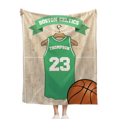 Customized Basketball Scene Blankets - Personalized Team Name,Name and Number Basketball Themed Blanket - A Gift For Basketball Player,Basketball Lover - OLESA