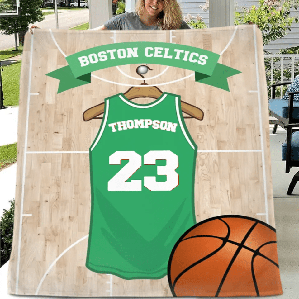 Customized Basketball Scene Blankets - Personalized Team Name,Name and Number Basketball Themed Blanket - A Gift For Basketball Player,Basketball Lover - OLESA