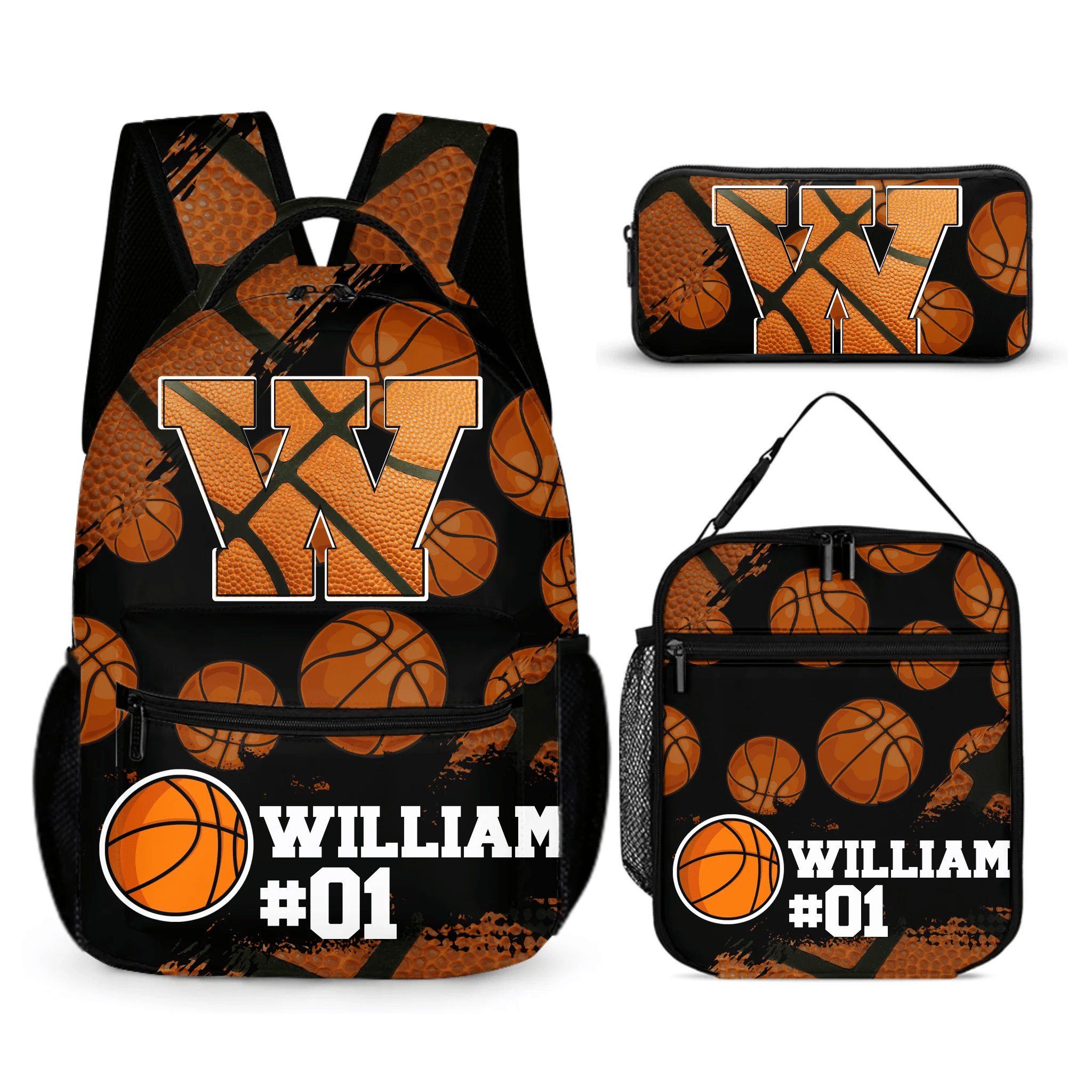 Customized Basketball Themed Backpack - Personalized Name Backpack - OLESA