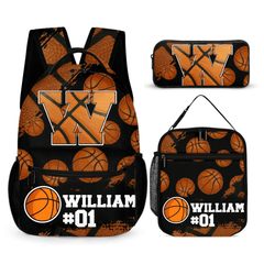 Customized Basketball Themed Backpack - Personalized Name Backpack - OLESA