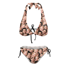 Customized Bikini Sets - Personalised Couple's Face Photo Souvenir Swimwear - A Gift For Couples,Girlfriend,Wife - OLESA