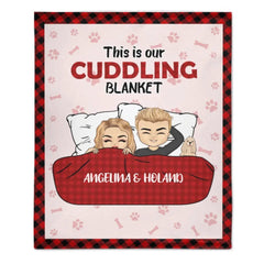 Customized Blankets For Couples And Pets - Personalized Cozy Cartoon Character and Pet Soft Flannel Memorial Blanket - A Gift For Family,Couple's other half - OLESA