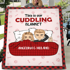 Customized Blankets For Couples And Pets - Personalized Cozy Cartoon Character and Pet Soft Flannel Memorial Blanket - A Gift For Family,Couple's other half - OLESA