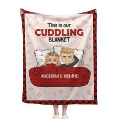 Customized Blankets For Couples And Pets - Personalized Cozy Cartoon Character and Pet Soft Flannel Memorial Blanket - A Gift For Family,Couple's other half - OLESA