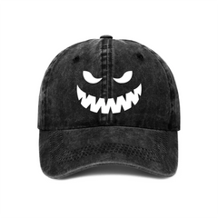 Customized Cap With Funny Pumpkin Face Expression - Personalized Expressions Baseball Cap - OLESA