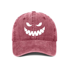 Customized Cap With Funny Pumpkin Face Expression - Personalized Expressions Baseball Cap - OLESA