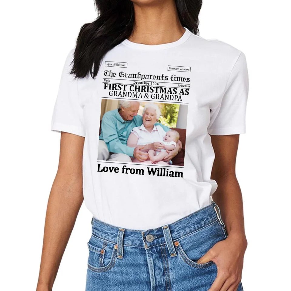 Customized Christmas Apparel - Personalized Nickname and Photo Christmas Memorial Costumes - A Gift For Family,Grandparents,Parents - OLESA
