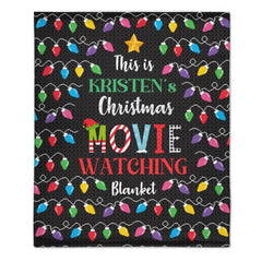 Customized Christmas Movie Viewing Blankets - Multi - colored Soft Blanket With Personalized Name - A Gift For Yourself,Friend,Family - OLESA