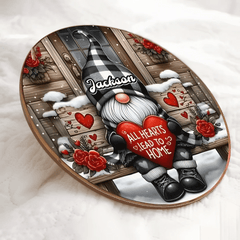 Customized Christmas style Decorative Wooden Doorplates - Personalized Door Sign with Name - Gift for Family - OLESA