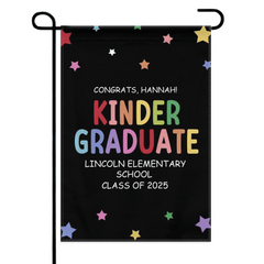 Customized Commencement Season Celebration Flag - Colorful Star Flags with Personalized Names, School Names and Years - Gifts For Family,Graduate,Grandchildren - OLESA