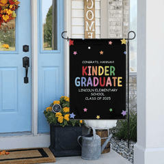 Customized Commencement Season Celebration Flag - Colorful Star Flags with Personalized Names, School Names and Years - Gifts For Family,Graduate,Grandchildren - OLESA