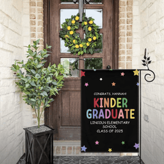 Customized Commencement Season Celebration Flag - Colorful Star Flags with Personalized Names, School Names and Years - Gifts For Family,Graduate,Grandchildren - OLESA