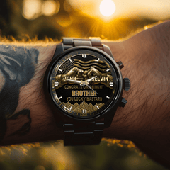 Customized Congrat On Being My Brother Watch - Personalized Name And Title - Gift For Families, Friends - OLESA
