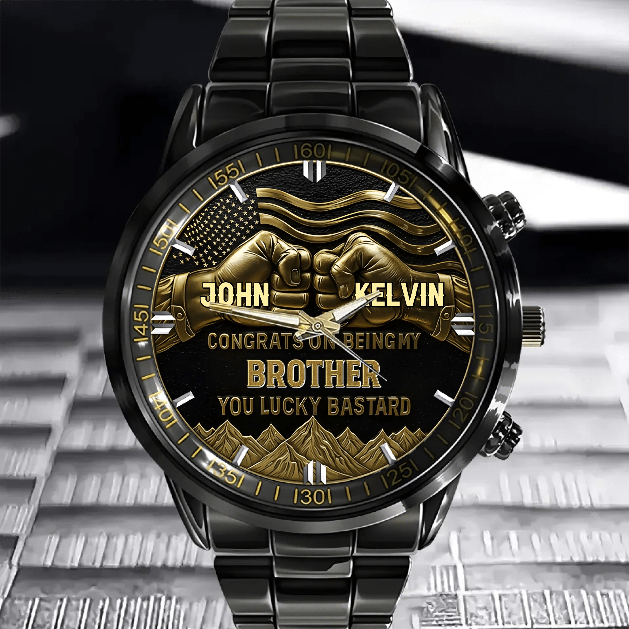 Customized Congrat On Being My Brother Watch - Personalized Name And Title - Gift For Families, Friends - OLESA