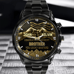 Customized Congrat On Being My Brother Watch - Personalized Name And Title - Gift For Families, Friends - OLESA