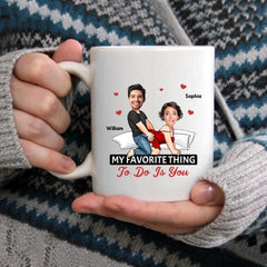 Customized Couple Mug - Unique Mugs Personalized with Names,Photos and Cartoon Images - A Gift For Girlfriend,Boyfriend,Wife,Husband,Anniversary - OLESA