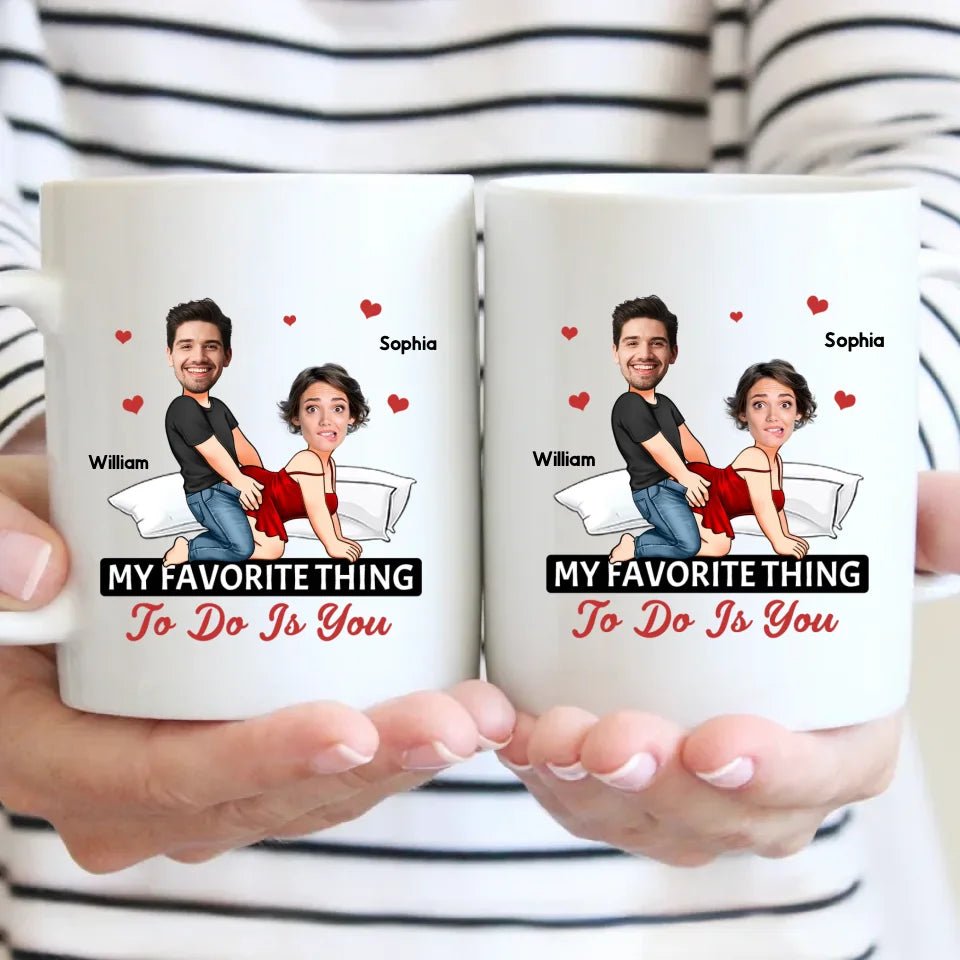 Customized Couple Mug - Unique Mugs Personalized with Names,Photos and Cartoon Images - A Gift For Girlfriend,Boyfriend,Wife,Husband,Anniversary - OLESA
