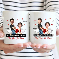 Customized Couple Mug - Unique Mugs Personalized with Names,Photos and Cartoon Images - A Gift For Girlfriend,Boyfriend,Wife,Husband,Anniversary - OLESA