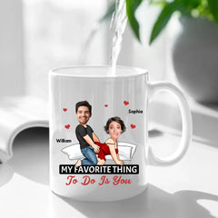Customized Couple Mug - Unique Mugs Personalized with Names,Photos and Cartoon Images - A Gift For Girlfriend,Boyfriend,Wife,Husband,Anniversary - OLESA