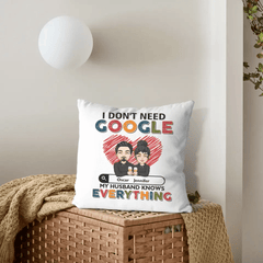Customized Couple Pillow - Personalized Character Cartoon Images and Names for Couples Pillow - A Gift For Boyfriend,Girlfriend,Husband,Wife - OLESA