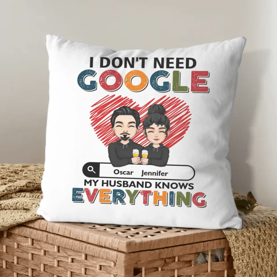 Customized Couple Pillow - Personalized Character Cartoon Images and Names for Couples Pillow - A Gift For Boyfriend,Girlfriend,Husband,Wife - OLESA
