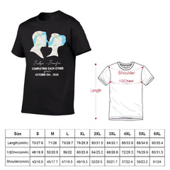 Customized Couple T-shirt - Personalized Name,Date,Map Location Silhouette Couple's Clothing - A Gift For Boyfriend,Girlfriend,Husband,Wife,Anniversary - OLESA