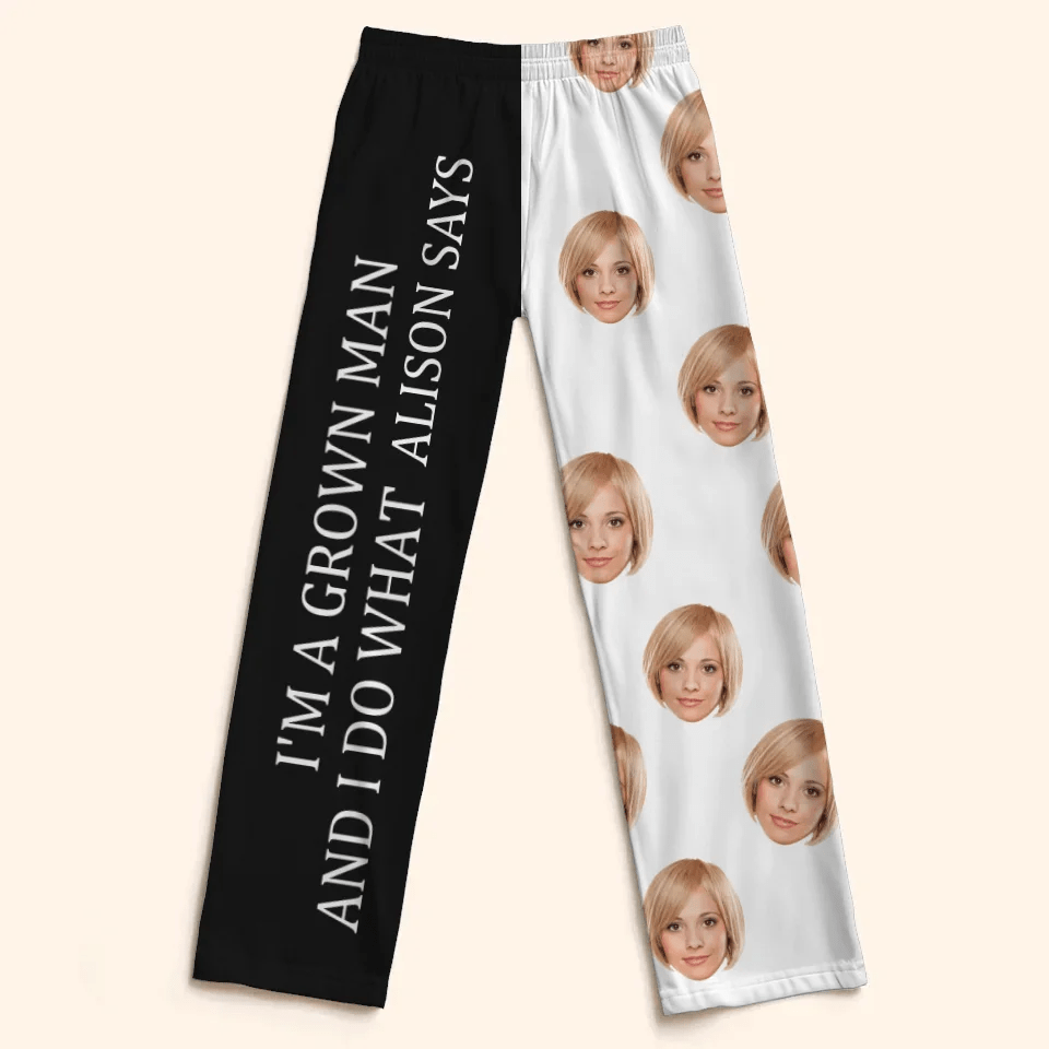 Customized Couple Themed Pajama - Fun Pajama With Personalized Name And Photo - Fun Gifts For Husband,Boyfriend - OLESA