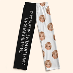 Customized Couple Themed Pajama - Fun Pajama With Personalized Name And Photo - Fun Gifts For Husband,Boyfriend - OLESA