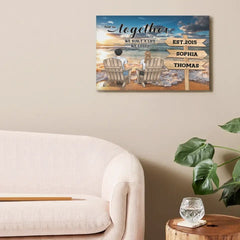 Customized Couple Wall Art - Personalized Name and Couple Image Unframed Decorative Painting - A Gift For Couples,Husband,Wife,Girlfriend,Boyfriend - OLESA