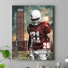 Customized Decorative Painting For Ballpark Scenes - Ornamental Paintings Personalized With Name,Team Name And Photo - A Gift For Sports Lovers,Ballplayers - OLESA