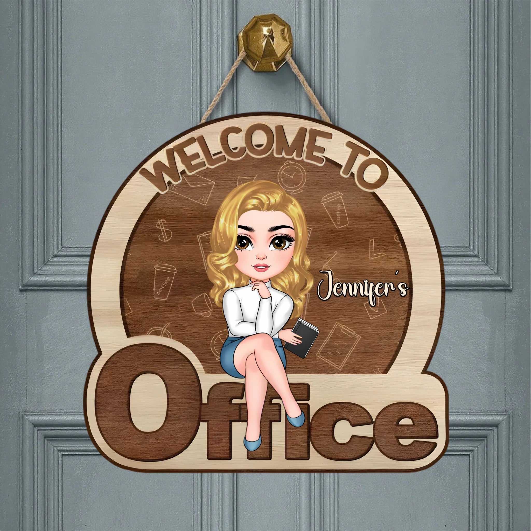 Customized Door Plates for Classrooms/Offices - Personalized Wooden Sign - OLESA