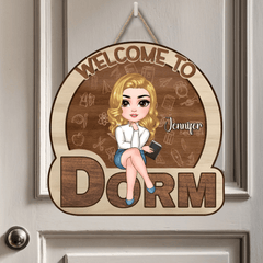 Customized Door Plates for Dormitory - Personalized Wooden Sign - OLESA