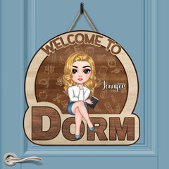 Customized Door Plates for Dormitory - Personalized Wooden Sign - OLESA