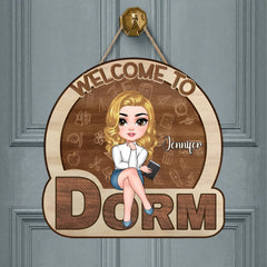 Customized Door Plates for Dormitory - Personalized Wooden Sign - OLESA