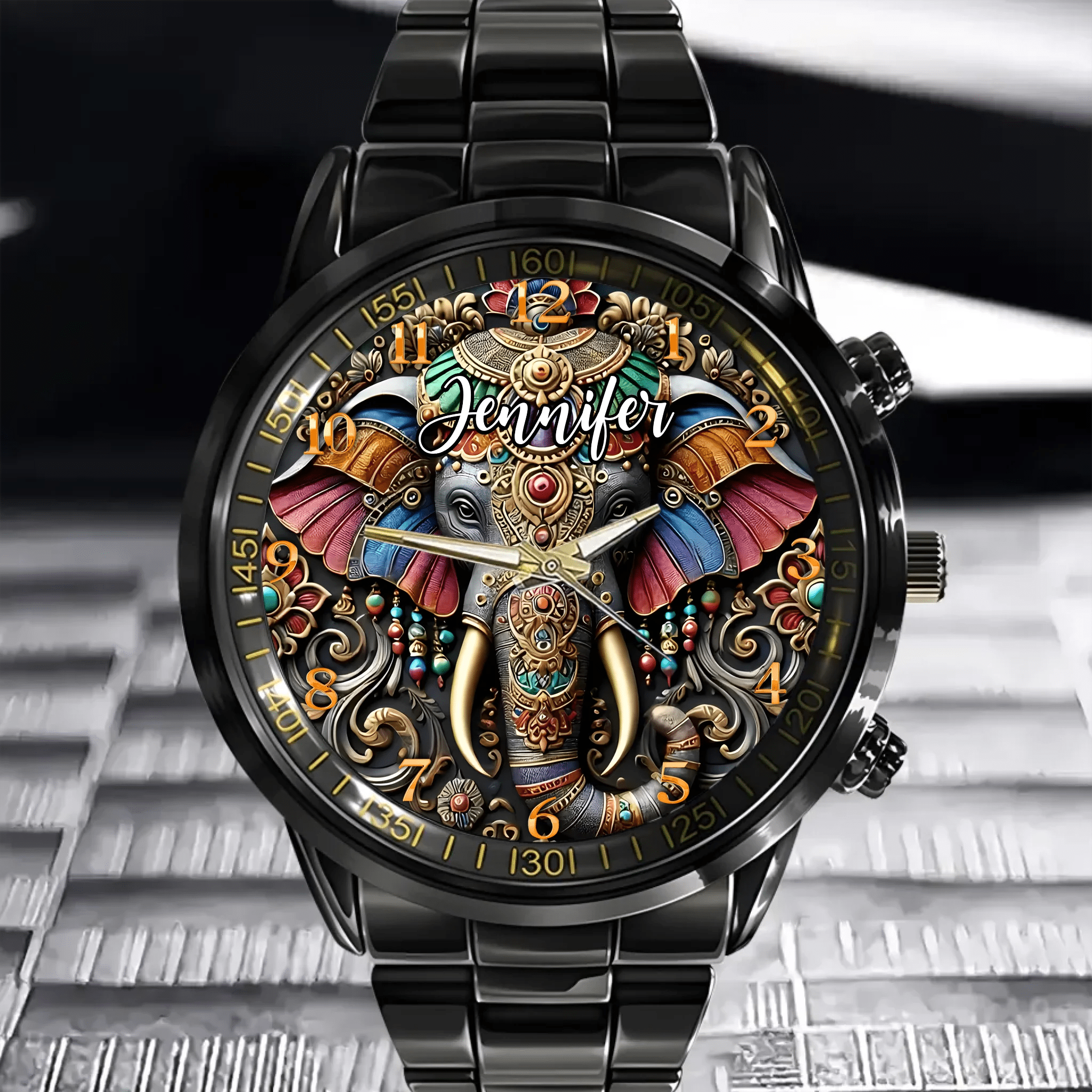 Customized Elephant Watch - Personalized Name - OLESA