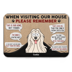 Customized Entry Floor Mats - Personalized Flannel Floor Mats With Different Breeds Of Cartoon Dog Images And Names - Funny Gifts For Dog Owners,Dog Lovers,Family - OLESA