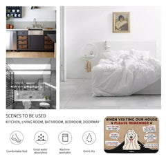 Customized Entry Floor Mats - Personalized Flannel Floor Mats With Different Breeds Of Cartoon Dog Images And Names - Funny Gifts For Dog Owners,Dog Lovers,Family - OLESA