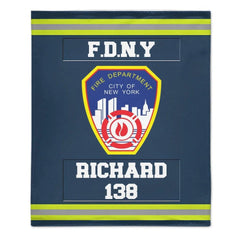 Customized Fire Theme Blankets - Personalized Firefighter Blankets with Fire Station Logos,Names and Numbers - A Gift For Firefighter,Wannabe Firefighters - OLESA