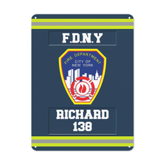 Customized Fire Theme Metal Painting - Personalized Firefighter Metal Painting with Fire Station Logos,Names and Numbers - A Gift For Firefighter,Wannabe Firefighters - OLESA