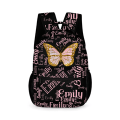 Customized Flashing Butterfly Backpack - Personalized Name And Color - Gift For Butterfly Lovers - OLESA